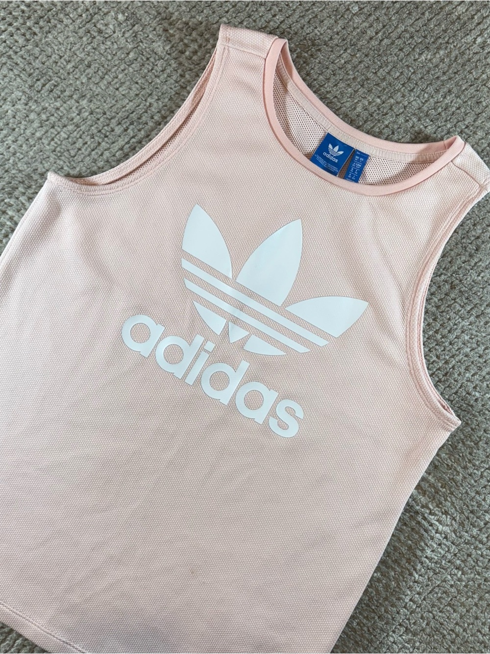 Adidas Women’s S Jersey Pink Trefoil Tank Top